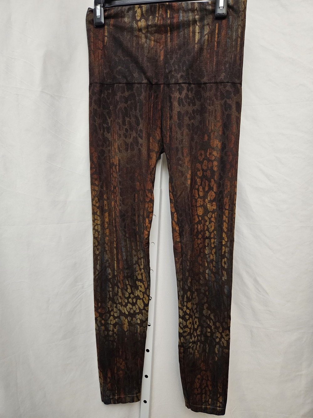 M. Rena Brown & Gold Animal-Print High-Waist Leggings One Size